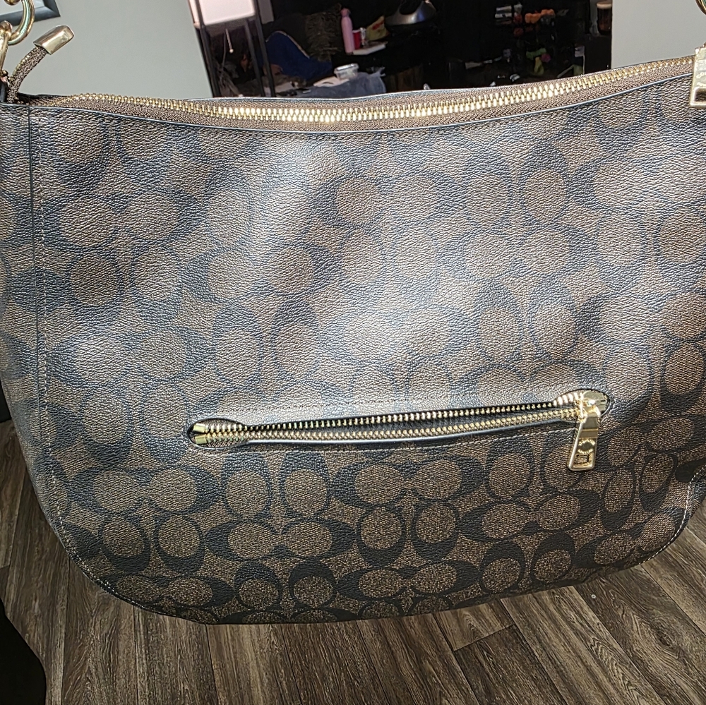 Coach Dark Brown Signature Shoulder Bag - Picture 7 of 7